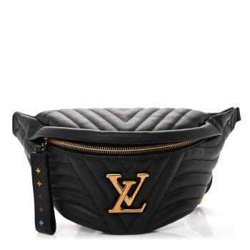 LOUIS VUITTON Calfskin Quilted New Wave Bumbag Black